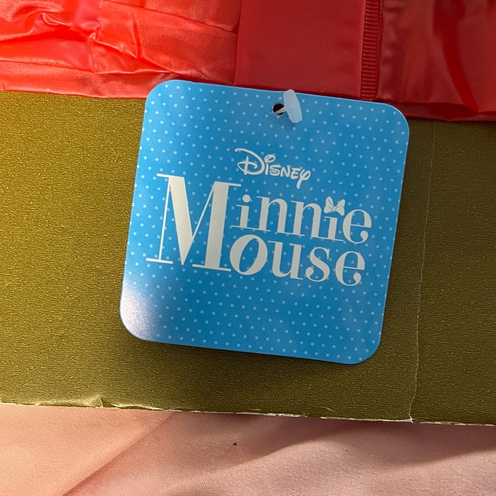 NWT Disney Kids Umbrella Slicker Minnie Mouse Toddler Girl Raincoat Set Ages 2-7 - Picture 3 of 7
